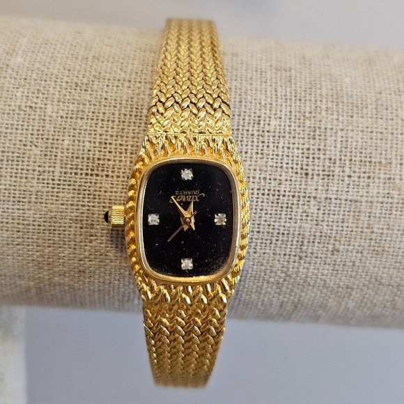 Xavier Yellow Gold Tone Diamond Watch - Picture 1 of 5